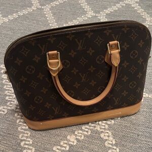 Monogram Satchel in Brown and Tan